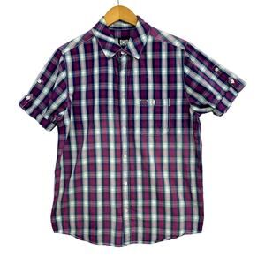 Animal Classic Collection Shirt Men's Medium Red Plaid Short Sleeve